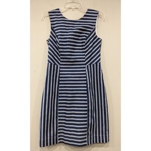Birds of North America Whydah Blue Stripe Dress Size 6